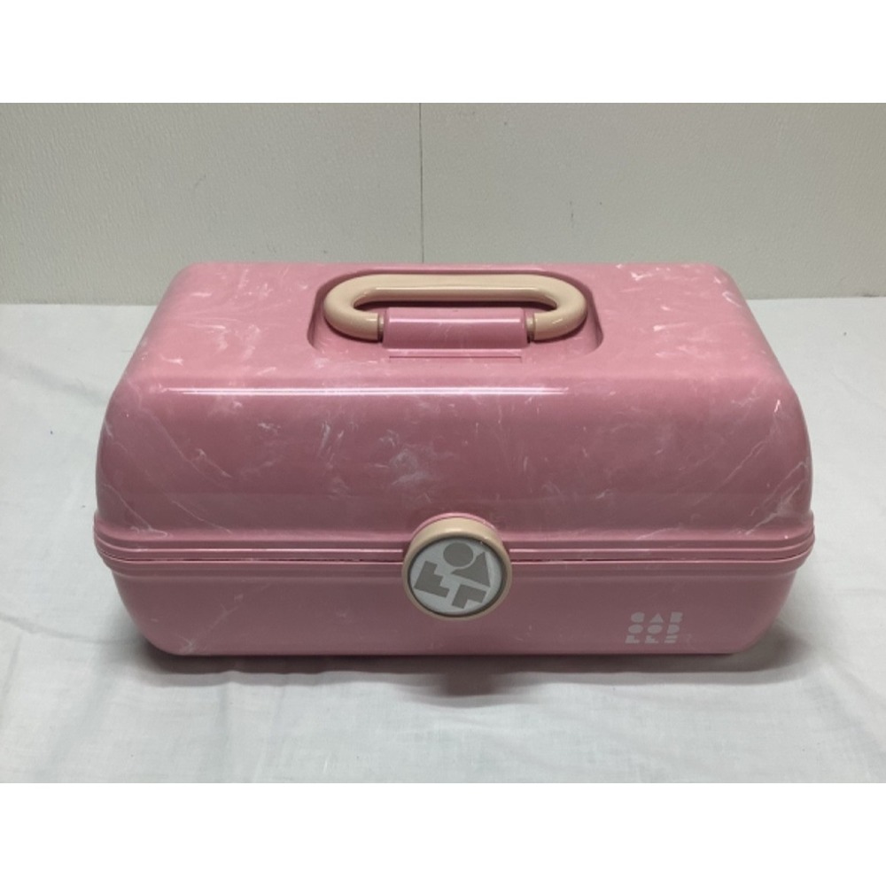 Caboodles Pink White Marbled Model 5626 Makeup Case Travel Plastic